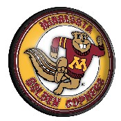 Minnesota Golden Gophers: Goldy - Round Slimline Lighted Wall Sign, NCMINN-130-02