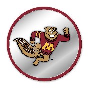 Minnesota Golden Gophers: Mascot - Modern Disc Mirrored Wall Sign