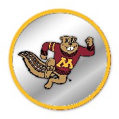 Minnesota Golden Gophers: Mascot - Modern Disc Mirrored Wall Sign, FNB-NCMINN-235-02A