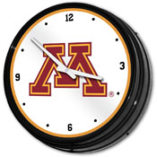 Minnesota Golden Gophers: Retro Lighted Wall Clock, NCMINN-550-01