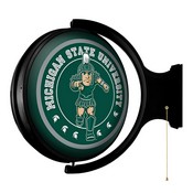 MSU - Michigan State Spartans Rotating Illuminated Team Spirit Wall Sign-Round, FNB-NCMIST-115