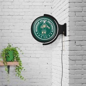 MSU - Michigan State Spartans Rotating Illuminated Team Spirit Wall Sign-Round, FNB-NCMIST-115