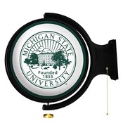 MSU - Michigan State Spartans Rotating Illuminated Team Spirit Wall Sign-Round, FNB-NCMIST-115