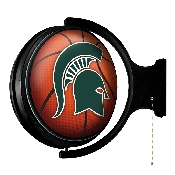 Michigan State Spartans: Basketball - Original Round Rotating Lighted Wall Sign, NCMIST-115-11