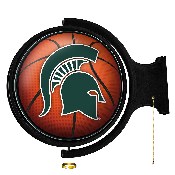 Michigan State Spartans: Basketball - Original Round Rotating Lighted Wall Sign, NCMIST-115-11