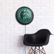 MSU - Michigan State Spartans Slimline Illuminated Team Spirit Wall Sign-Round, FNB-NCMIST-130