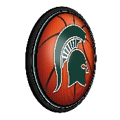 Michigan State Spartans: Basketball - Round Slimline Lighted Wall Sign, NCMIST-130-11