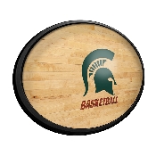 Michigan State Spartans: Hardwood - Oval Slimline Lighted Wall Sign, NCMIST-140-12
