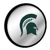 Michigan State Spartans: Helmet - Modern Disc Mirrored Wall Sign, NCMIST-235-01