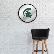Michigan State Spartans: Helmet - Modern Disc Mirrored Wall Sign, NCMIST-235-01