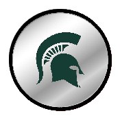 Michigan State Spartans: Helmet - Modern Disc Mirrored Wall Sign, NCMIST-235-01