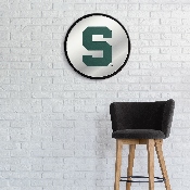 Michigan State Spartans: Modern Disc Mirrored Wall Sign, NCMIST-235-02