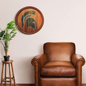 Michigan State Spartans: Weathered "Faux" Barrel Top Sign, NCMIST-240-03