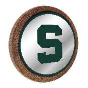 Michigan State Spartans: "Faux" Barrel Top Mirrored Wall Sign, NCMIST-245-02
