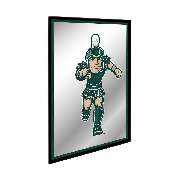 Michigan State Spartans: Sparty - Framed Mirrored Wall Sign, NCMIST-275-01