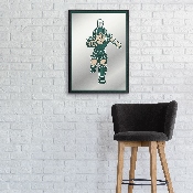Michigan State Spartans: Sparty - Framed Mirrored Wall Sign, NCMIST-275-01