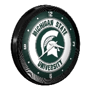 Michigan State Spartans: Ribbed Frame Wall Clock, FNB-NCMIST-530-01A