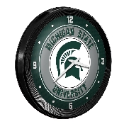 Michigan State Spartans: Ribbed Frame Wall Clock, FNB-NCMIST-530-01A