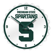 MSU - Michigan State Spartans Team Spirit Bottle Cap Wall Clock, FNB-NCMIST-540