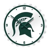 Michigan State Spartans: Bottle Cap Lighted Wall Clock, NCMIST-545-01