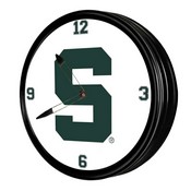 MSU - Michigan State Spartans 19" LED Team Spirit Clock, FNB-NCMIST-550