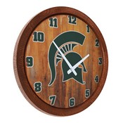 MSU - Michigan State Spartans 20" Barrel Team Logo Wall Clock, FNB-NCMIST-560