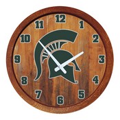 MSU - Michigan State Spartans 20" Barrel Team Logo Wall Clock, FNB-NCMIST-560