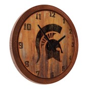 MSU - Michigan State Spartans 20" Barrel Team Logo Wall Clock, FNB-NCMIST-560