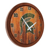 Michigan State Spartans: Weathered "Faux" Barrel Top Wall Clock, NCMIST-560-03