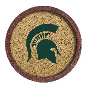 Michigan State Spartans: "Faux" Barrel Framed Cork Board, FNB-NCMIST-632-02A