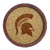 Michigan State Spartans: "Faux" Barrel Framed Cork Board, FNB-NCMIST-632-02A