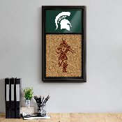 Michigan State Spartans: Dual Logo, Sparty - Cork Note Board, FNB-NCMIST-640-02A
