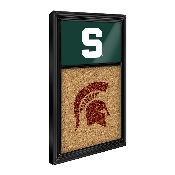 Michigan State Spartans: Dual Logo - Cork Note Board, FNB-NCMIST-640-04A