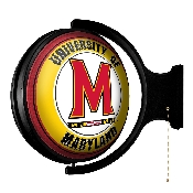 Maryland Terrapins: Original Round Lighted Rotating Wall Sign, NCMRYT-115-01