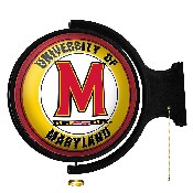 Maryland Terrapins: Original Round Lighted Rotating Wall Sign, NCMRYT-115-01