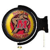 Maryland Terripans: Mascot - Original Round Rotating Lighted Wall Sign, NCMRYT-115-02