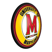 Maryland Terrapins: Round Slimline Lighted Wall Sign, NCMRYT-130-01