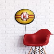 Maryland Terrapins: Oval Slimline Lighted Wall Sign, FNB-NCMRYT-140-01A