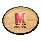 Maryland Terrapins: Hardwood - Oval Slimline Lighted Wall Sign, NCMRYT-140-12
