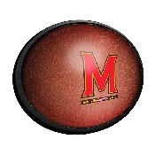Maryland Terrapins: Pigskin - Oval Slimline Lighted Wall Sign, NCMRYT-140-21