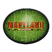 Maryland Terrapins: On the 50 - Oval Slimline Lighted Wall Sign, NCMRYT-140-22