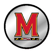 Maryland Terrapins: Modern Disc Mirrored Wall Sign, NCMRYT-235-01
