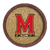 Maryland Terrapins: "Faux" Barrel Framed Cork Board, FNB-NCMRYT-632-01A