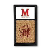 Maryland Terrapins: Dual Logo - Cork Note Board, FNB-NCMRYT-640-02A