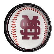 Mississippi State Bulldogs: Baseball - Round Slimline Lighted Wall Sign, NCMSST-130-31