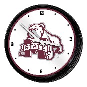 Mississippi State Bulldogs: Bulldog - Retro Lighted Wall Clock, NCMSST-550-02