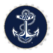 Navy Midshipmen: Anchor - Bottle Cap Wall Sign, FNB-NCNAVY-210-01A