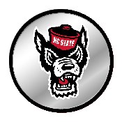 NC State Wolfpack: Mascot  - Modern Disc Mirrored Wall Sign, NCNCST-235-02