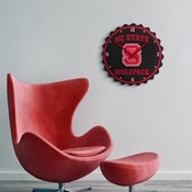 NC State Wolfpack: Bottle Cap Wall Clock, FNB-NCNCST-540-01A