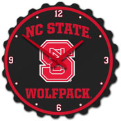 NC State Wolfpack: Bottle Cap Wall Clock, FNB-NCNCST-540-01A